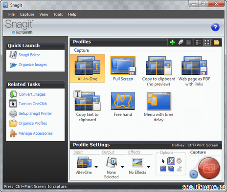 SnagIt là phần mềm chụp hình thường dùng của tôi
