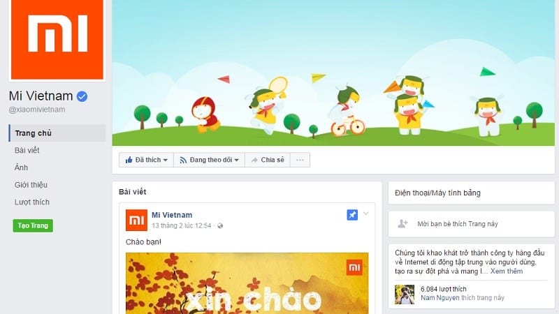Fanpage được cấp dấu stick xanh chứng thực