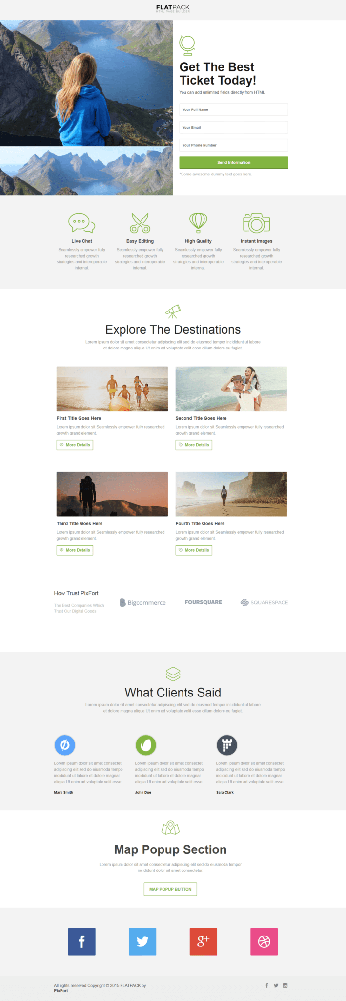 Landing page du lịch